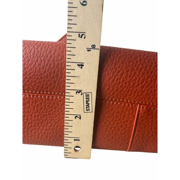 Montana West Textured Faux Leather Tote Bag With Detachable Pouch & Gold Accents - Picture 12 of 12